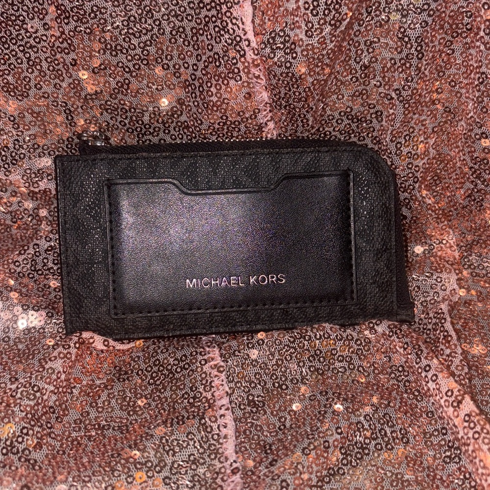 Michael Kors Logo Zip-Around Card Case